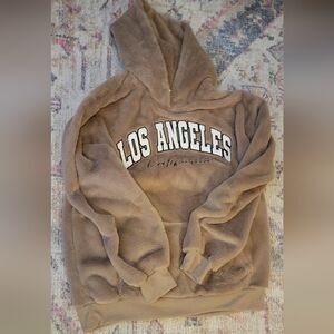 Furry 'Los Angeles California' Beige Hoodie